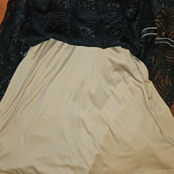 Tadashi Shoji Floral Black Gold Midi Cocktail Dress Size 6 - Picture 11 of 13